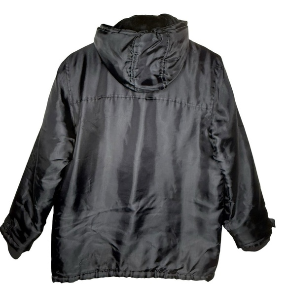 Nike Boys Black Insulated Winter Jacket Removable Hood Size L Weather Resistant - Picture 8 of 16